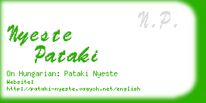 nyeste pataki business card
